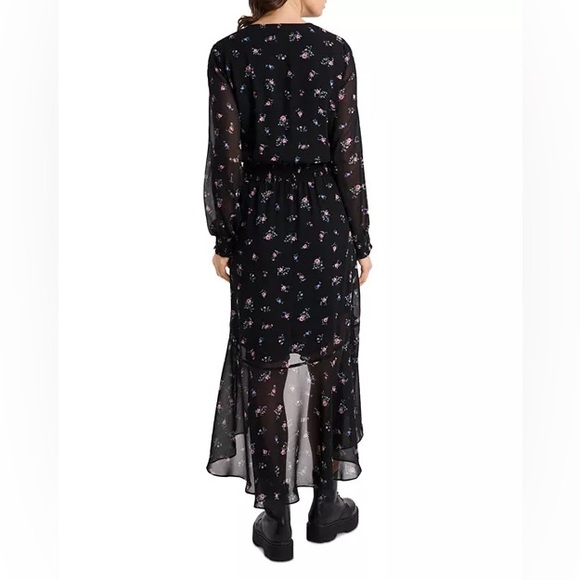 1 STATE Woodland Floral cutaway hem maxi dress NWOT - Picture 2 of 5